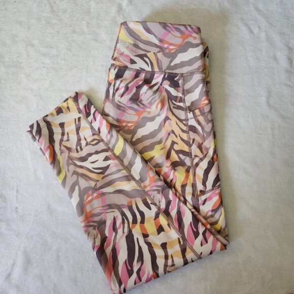 CALVIN KLEIN Womens High Waist Performance Yoga Cropped Leggings XL Activewear - Picture 1 of 7